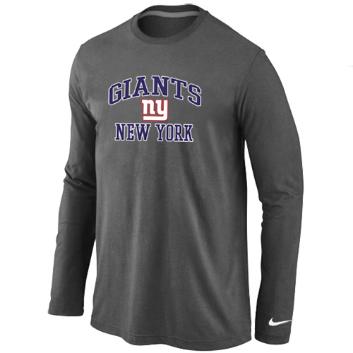 Nike New York Giants Heart & Soul Long Sleeve T-Shirt D.Gray,We sell and wholesale Nike New York Giants Heart & Soul Long Sleeve T-Shirt D.Gray on line form chian!