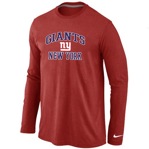 Nike New York Giants Heart & Soul Long Sleeve T-Shirt Red,We sell and wholesale Nike New York Giants Heart & Soul Long Sleeve T-Shirt Red on line form chian!