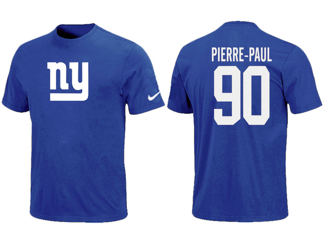Nike New York Giants Jason Pierre-Paul Name & Number T-Shirt Blue,We sell and wholesale Nike New York Giants Jason Pierre-Paul Name & Number T-Shirt Blue on line form chian!