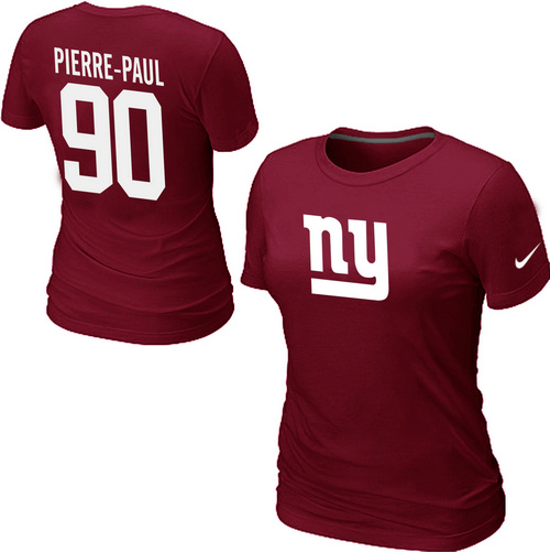 Nike New York Giants Jason Pierre-Paul Name & Number Women's T-Shirt Red,We sell and wholesale Nike New York Giants Jason Pierre-Paul Name & Number Women's T-Shirt Red on line form chian!