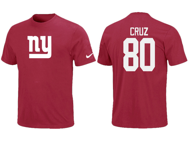 Nike New York Giants Victor Cruz Name & Number T-Shirt Red,We sell and wholesale Nike New York Giants Victor Cruz Name & Number T-Shirt Red on line form chian!
