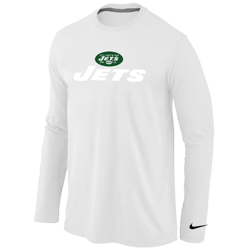 Nike New York Jets Authentic Logo Long Sleeve T-Shirt White,We sell and wholesale Nike New York Jets Authentic Logo Long Sleeve T-Shirt White on line form chian!