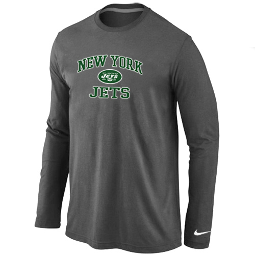 Nike New York Jets Heart & Soul Long Sleeve T-Shirt D.Gray,We sell and wholesale Nike New York Jets Heart & Soul Long Sleeve T-Shirt D.Gray on line form chian!