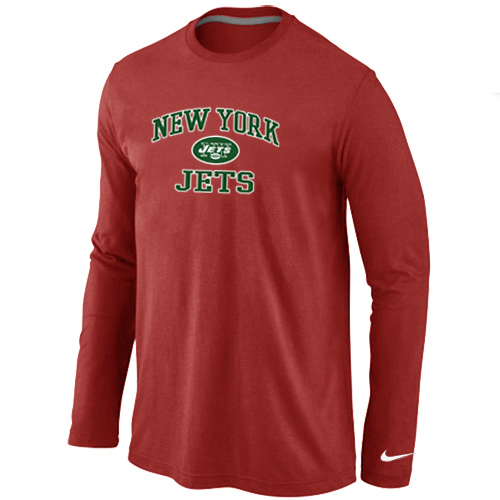 Nike New York Jets Heart & Soul Long Sleeve T-Shirt Red,We sell and wholesale Nike New York Jets Heart & Soul Long Sleeve T-Shirt Red on line form chian!