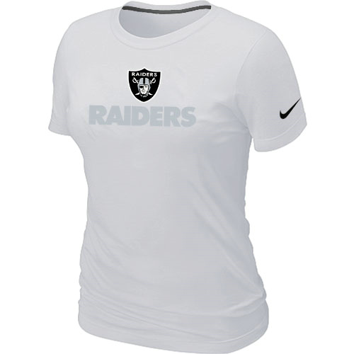Nike Oakland Raiders Authentic Logo Women's T-Shirt White,We sell and wholesale Nike Oakland Raiders Authentic Logo Women's T-Shirt White on line form chian!