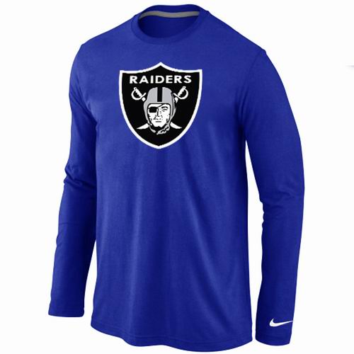 Nike Oakland Raiders Logo Long Sleeve T-Shirt Blue,We sell and wholesale Nike Oakland Raiders Logo Long Sleeve T-Shirt Blue on line form chian!