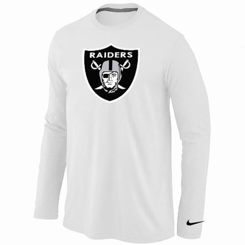Nike Oakland Raiders Logo Long Sleeve T-Shirt White,We sell and wholesale Nike Oakland Raiders Logo Long Sleeve T-Shirt White on line form chian!