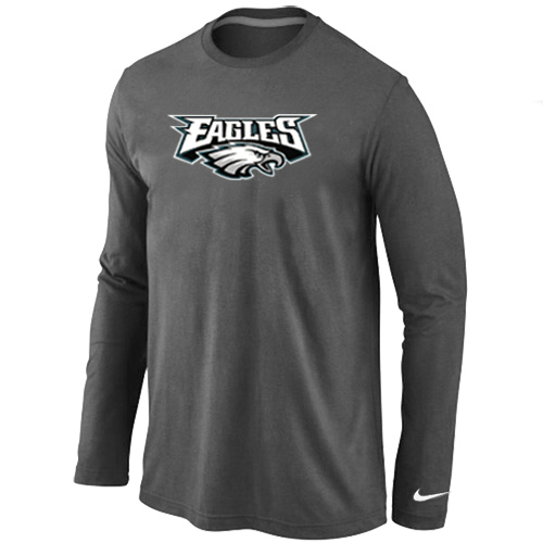 Nike Philadelphia Eagles Authentic Logo Long Sleeve T-Shirt D.Gray,We sell and wholesale Nike Philadelphia Eagles Authentic Logo Long Sleeve T-Shirt D.Gray on line form chian!