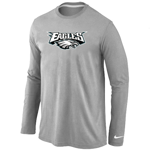 Nike Philadelphia Eagles Authentic Logo Long Sleeve T-Shirt Gray,We sell and wholesale Nike Philadelphia Eagles Authentic Logo Long Sleeve T-Shirt Gray on line form chian!