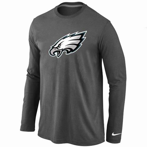 Nike Philadelphia Eagles Logo Long Sleeve T-Shirt D.Gray,We sell and wholesale Nike Philadelphia Eagles Logo Long Sleeve T-Shirt D.Gray on line form chian!