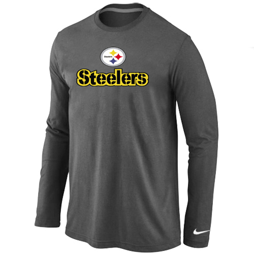 Nike Pittsburgh Steelers Authentic Logo Long Sleeve T-Shirt D.Gray,We sell and wholesale Nike Pittsburgh Steelers Authentic Logo Long Sleeve T-Shirt D.Gray on line form chian!