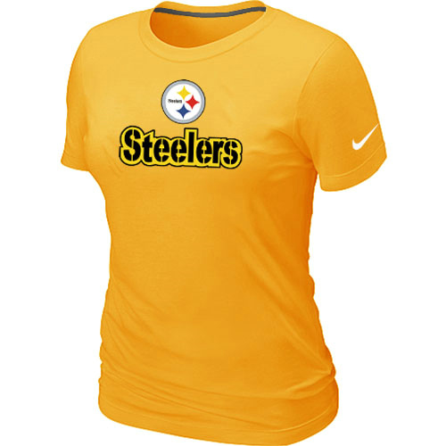 Nike Pittsburgh Steelers Authentic Logo Women's T-Shirt Yellow,We sell and wholesale Nike Pittsburgh Steelers Authentic Logo Women's T-Shirt Yellow on line form chian!