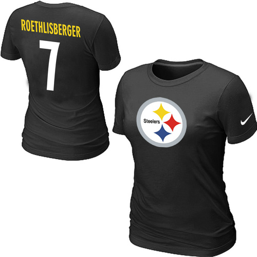 Nike Pittsburgh Steelers Ben Roethlisberger Name & Number Women's T-Shirt Black,We sell and wholesale Nike Pittsburgh Steelers Ben Roethlisberger Name & Number Women's T-Shirt Black on line form chian!