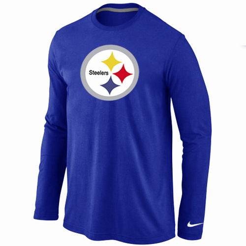 Nike Pittsburgh Steelers Logo Long Sleeve T-Shirt Blue,We sell and wholesale Nike Pittsburgh Steelers Logo Long Sleeve T-Shirt Blue on line form chian!
