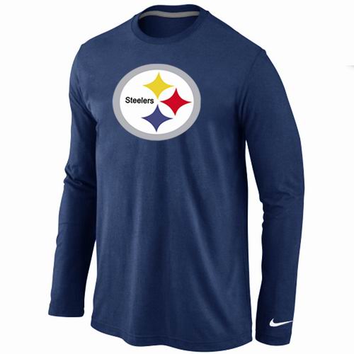 Nike Pittsburgh Steelers Logo Long Sleeve T-Shirt D.Blue,We sell and wholesale Nike Pittsburgh Steelers Logo Long Sleeve T-Shirt D.Blue on line form chian!