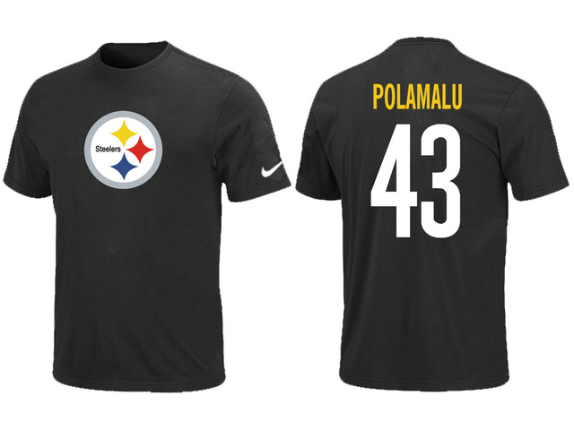 Nike Pittsburgh Steelers Troy Polamalu Name & Number T-Shirt Black,We sell and wholesale Nike Pittsburgh Steelers Troy Polamalu Name & Number T-Shirt Black on line form chian!
