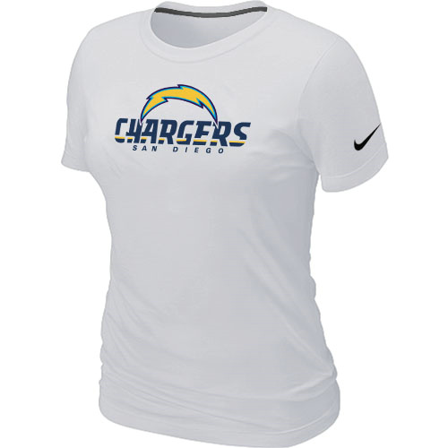 Nike San Diego Chargers Authentic Logo Women's T-Shirt White,We sell and wholesale Nike San Diego Chargers Authentic Logo Women's T-Shirt White on line form chian!