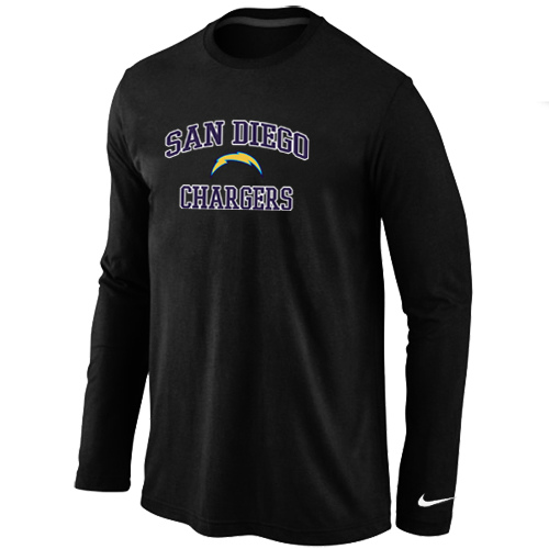 Nike San Diego Chargers Heart & Soul Long Sleeve T-Shirt Black,We sell and wholesale Nike San Diego Chargers Heart & Soul Long Sleeve T-Shirt Black on line form chian!