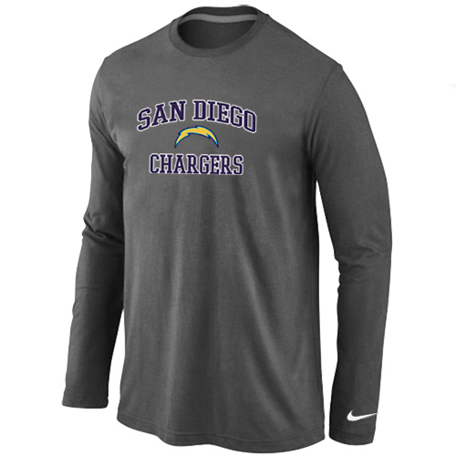 Nike San Diego Chargers Heart & Soul Long Sleeve T-Shirt D.Gray,We sell and wholesale Nike San Diego Chargers Heart & Soul Long Sleeve T-Shirt D.Gray on line form chian!