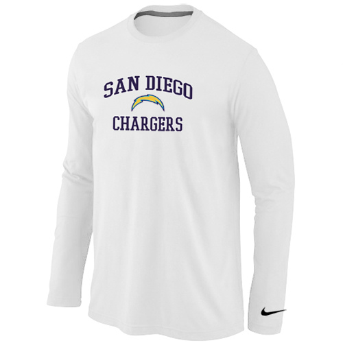 Nike San Diego Chargers Heart & Soul Long Sleeve T-Shirt White,We sell and wholesale Nike San Diego Chargers Heart & Soul Long Sleeve T-Shirt White on line form chian!