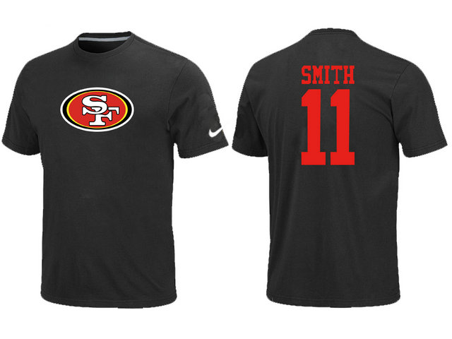 Nike San Francisco 49ers 11 SMITH Name & Number T-Shirt Black,We sell and wholesale Nike San Francisco 49ers 11 SMITH Name & Number T-Shirt Black on line form chian!