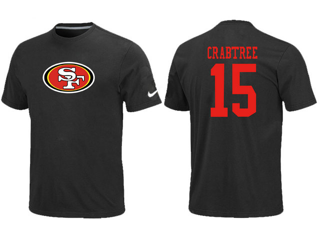 Nike San Francisco 49ers 15 CRABTREE Name & Number T-Shirt Black,We sell and wholesale Nike San Francisco 49ers 15 CRABTREE Name & Number T-Shirt Black on line form chian!