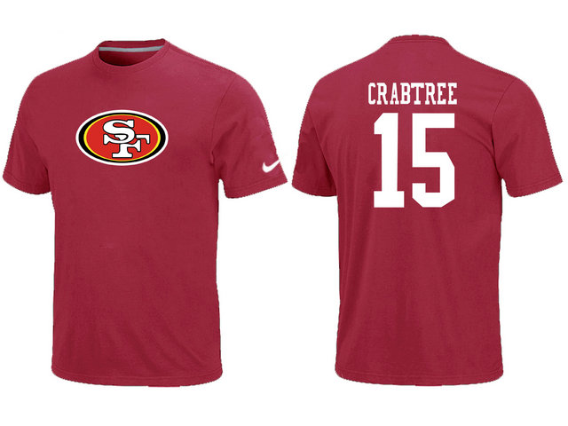 Nike San Francisco 49ers 15 CRABTREE Name & Number T-Shirt Red,We sell and wholesale Nike San Francisco 49ers 15 CRABTREE Name & Number T-Shirt Red on line form chian!
