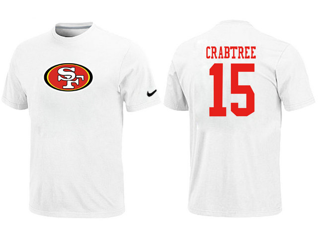 Nike San Francisco 49ers 15 CRABTREE Name & Number T-Shirt White,We sell and wholesale Nike San Francisco 49ers 15 CRABTREE Name & Number T-Shirt White on line form chian!