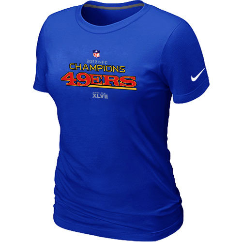 Nike San Francisco 49ers 2012 NFC Conference Champions Trophy Collection Long Blue Women's T-Shirt,We sell and wholesale Nike San Francisco 49ers 2012 NFC Conference Champions Trophy Collection Long Blue Women's T-Shirt on line form chian!