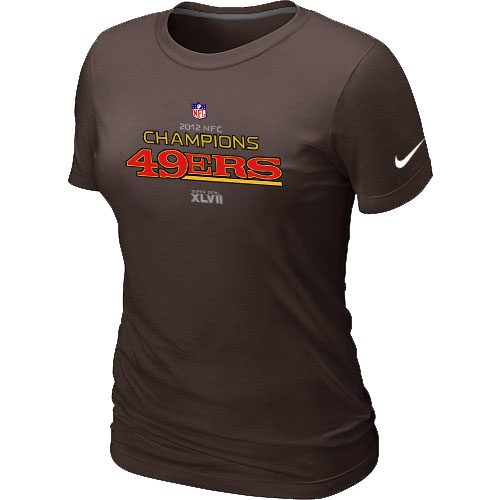 Nike San Francisco 49ers 2012 NFC Conference Champions Trophy Collection Long Brown Women's T-Shirt,We sell and wholesale Nike San Francisco 49ers 2012 NFC Conference Champions Trophy Collection Long Brown Women's T-Shirt on line form chian!