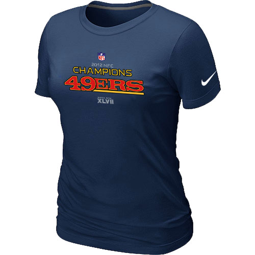 Nike San Francisco 49ers 2012 NFC Conference Champions Trophy Collection Long D.Blue Women's T-Shirt,We sell and wholesale Nike San Francisco 49ers 2012 NFC Conference Champions Trophy Collection Long D.Blue Women's T-Shirt on line form chian!