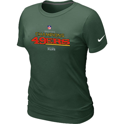 Nike San Francisco 49ers 2012 NFC Conference Champions Trophy Collection Long D.Green Women's T-Shirt,We sell and wholesale Nike San Francisco 49ers 2012 NFC Conference Champions Trophy Collection Long D.Green Women's T-Shirt on line form chian!