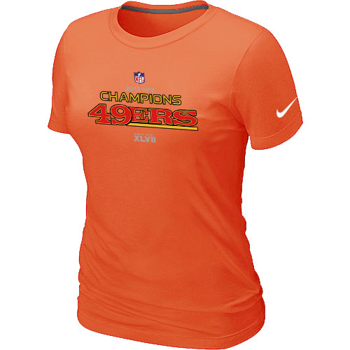 Nike San Francisco 49ers 2012 NFC Conference Champions Trophy Collection Long Orange Women's T-Shirt,We sell and wholesale Nike San Francisco 49ers 2012 NFC Conference Champions Trophy Collection Long Orange Women's T-Shirt on line form chian!