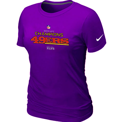 Nike San Francisco 49ers 2012 NFC Conference Champions Trophy Collection Long Purple Women's T-Shirt,We sell and wholesale Nike San Francisco 49ers 2012 NFC Conference Champions Trophy Collection Long Purple Women's T-Shirt on line form chian!