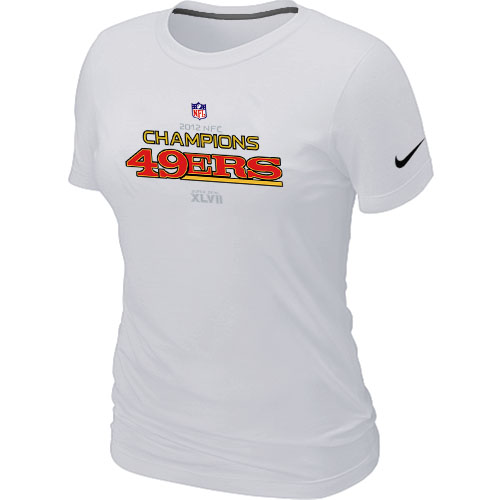 Nike San Francisco 49ers 2012 NFC Conference Champions Trophy Collection Long White Women's T-Shirt,We sell and wholesale Nike San Francisco 49ers 2012 NFC Conference Champions Trophy Collection Long White Women's T-Shirt on line form chian!