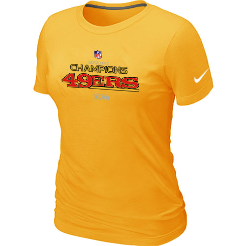 Nike San Francisco 49ers 2012 NFC Conference Champions Trophy Collection Long Yellow Women's T-Shirt,We sell and wholesale Nike San Francisco 49ers 2012 NFC Conference Champions Trophy Collection Long Yellow Women's T-Shirt on line form chian!