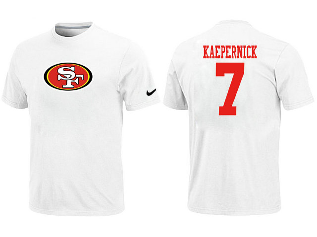 Nike San Francisco 49ers 7 Kaepernick Name & Number T-Shirt White,We sell and wholesale Nike San Francisco 49ers 7 Kaepernick Name & Number T-Shirt White on line form chian!