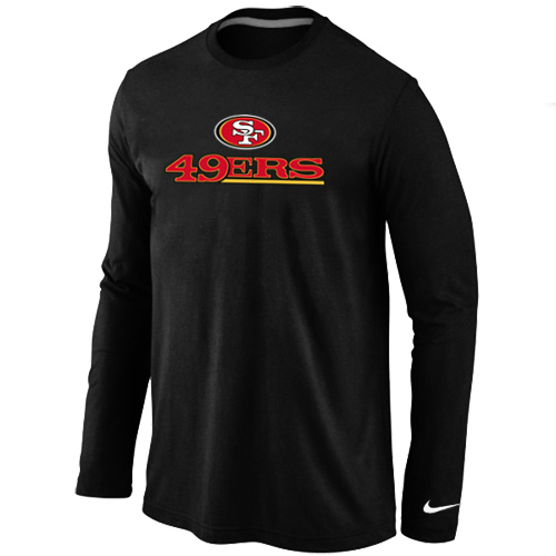Nike San Francisco 49ers Authentic Logo Long Sleeve T-Shirt Black,We sell and wholesale Nike San Francisco 49ers Authentic Logo Long Sleeve T-Shirt Black on line form chian!
