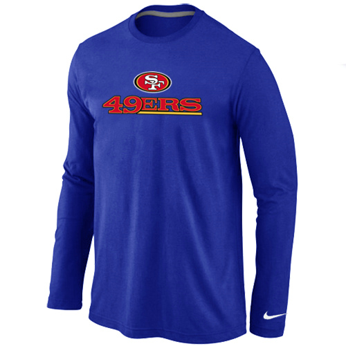 Nike San Francisco 49ers Authentic Logo Long Sleeve T-Shirt Blue,We sell and wholesale Nike San Francisco 49ers Authentic Logo Long Sleeve T-Shirt Blue on line form chian!