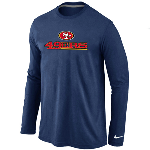 Nike San Francisco 49ers Authentic Logo Long Sleeve T-Shirt D.Blue,We sell and wholesale Nike San Francisco 49ers Authentic Logo Long Sleeve T-Shirt D.Blue on line form chian!