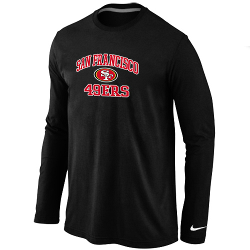 Nike San Francisco 49ers Heart & Soul Long Sleeve T-Shirt Black,We sell and wholesale Nike San Francisco 49ers Heart & Soul Long Sleeve T-Shirt Black on line form chian!