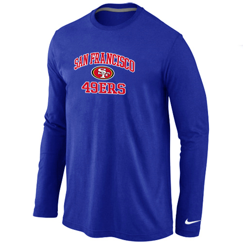 Nike San Francisco 49ers Heart & Soul Long Sleeve T-Shirt Blue,We sell and wholesale Nike San Francisco 49ers Heart & Soul Long Sleeve T-Shirt Blue on line form chian!