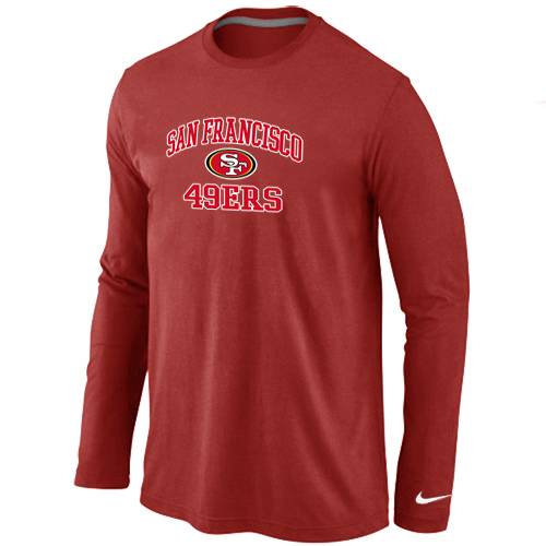 Nike San Francisco 49ers Heart & Soul Long Sleeve T-Shirt Red,We sell and wholesale Nike San Francisco 49ers Heart & Soul Long Sleeve T-Shirt Red on line form chian!