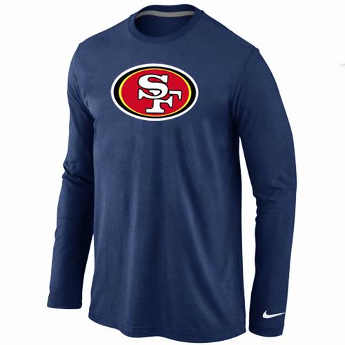 Nike San Francisco 49ers Logo Long Sleeve T-Shirt D.Blue,We sell and wholesale Nike San Francisco 49ers Logo Long Sleeve T-Shirt D.Blue on line form chian!