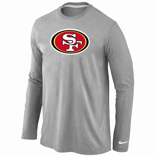 Nike San Francisco 49ers Logo Long Sleeve T-Shirt Gray,We sell and wholesale Nike San Francisco 49ers Logo Long Sleeve T-Shirt Gray on line form chian!