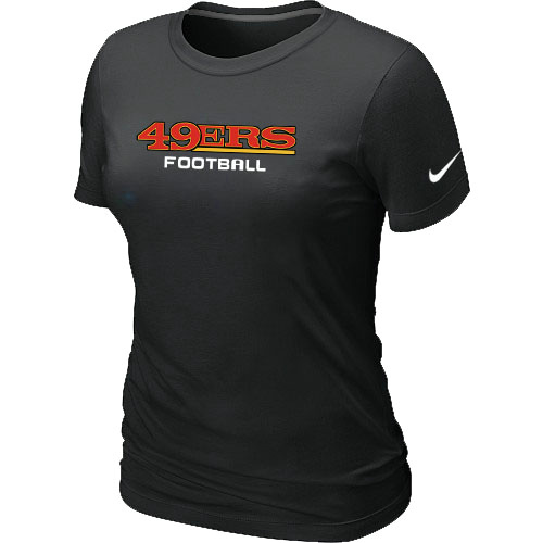 Nike San Francisco 49ers Sideline Legend Authentic Font Women's T-Shirt Black,We sell and wholesale Nike San Francisco 49ers Sideline Legend Authentic Font Women's T-Shirt Black on line form chian!