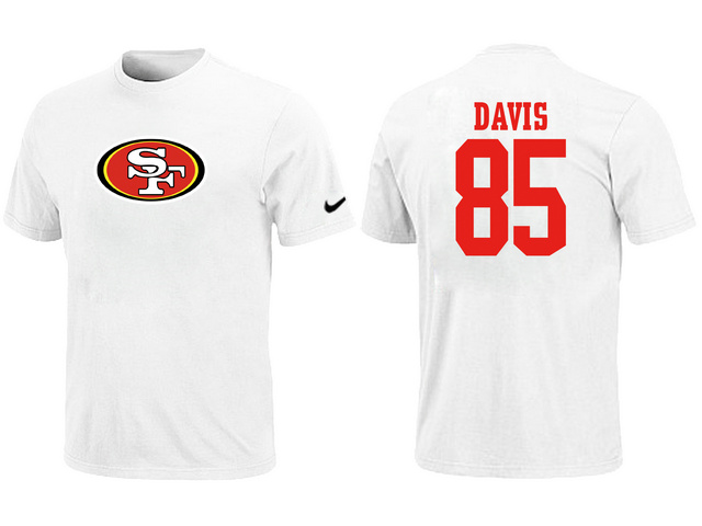 Nike San Francisco 49ers Vernon Davis Name & Number T-Shirt White,We sell and wholesale Nike San Francisco 49ers Vernon Davis Name & Number T-Shirt White on line form chian!