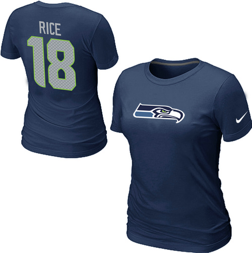 Nike Seattle Seahawks 18 Sidney Rice Name & Number Women's T-Shirt,We sell and wholesale Nike Seattle Seahawks 18 Sidney Rice Name & Number Women's T-Shirt on line form chian!