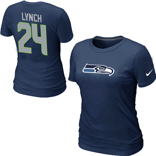 Nike Seattle Seahawks 24 Marshawn Lynch Name & Number Women's T-Shirt,We sell and wholesale Nike Seattle Seahawks 24 Marshawn Lynch Name & Number Women's T-Shirt on line form chian!