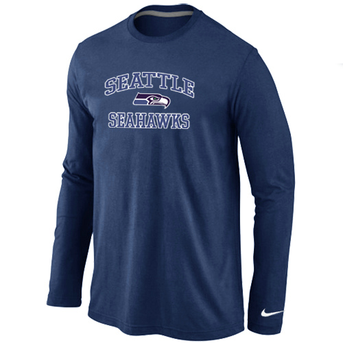 Nike Seattle Seahawks Heart & Soul Long Sleeve T-Shirt D.Blue,We sell and wholesale Nike Seattle Seahawks Heart & Soul Long Sleeve T-Shirt D.Blue on line form chian!